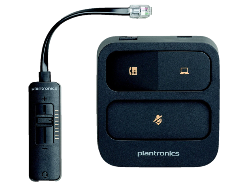 Plantronics MDA105-QD - Адаптер для подключения гарнитур Plantronics к стационарному телефону и компьютеру